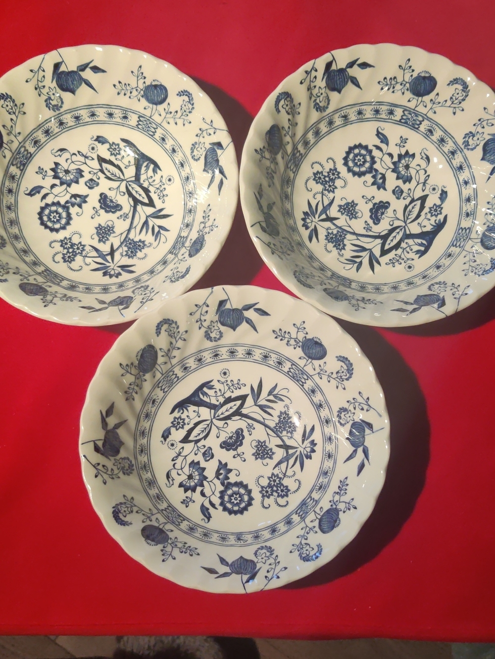 Johnson Brothers Made In England Three Cereal Bowls Flawless Condition....